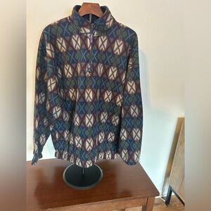 1990s Bugle Boy Snow Fleece quarter-zip sweater